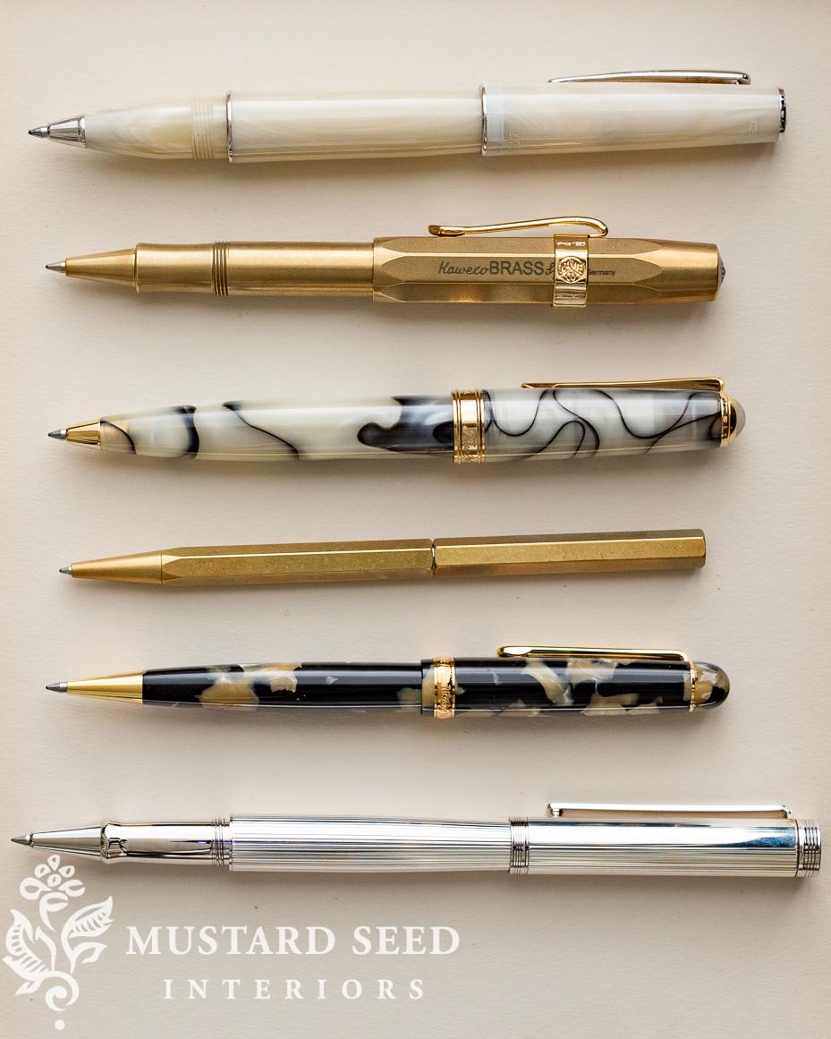 my favorite refillable ballpoint and rollerball pens | miss mustard seed