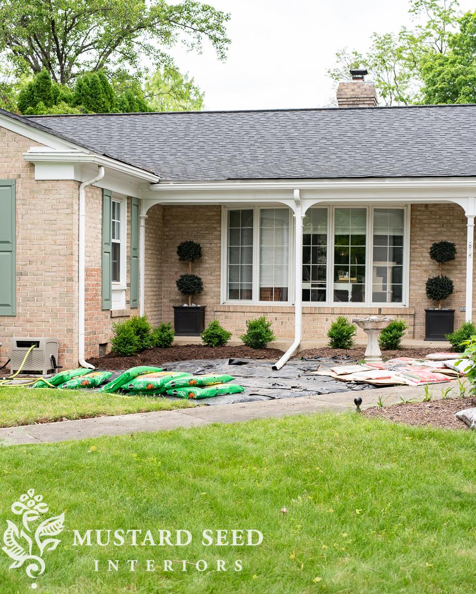 1970 home renovation front garden update | miss mustard seed