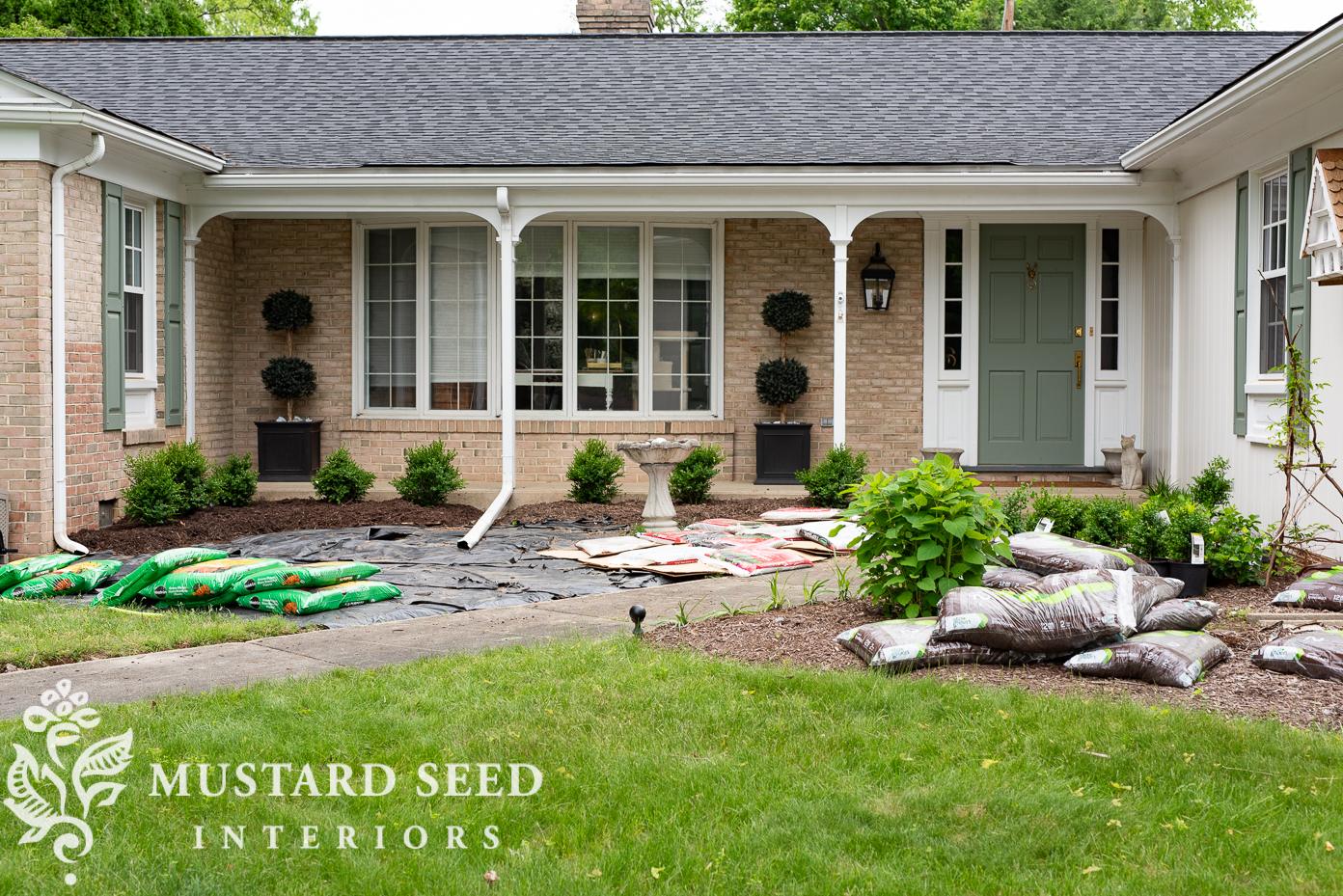 front garden bed planting | 1970 home renovation | miss mustard seed