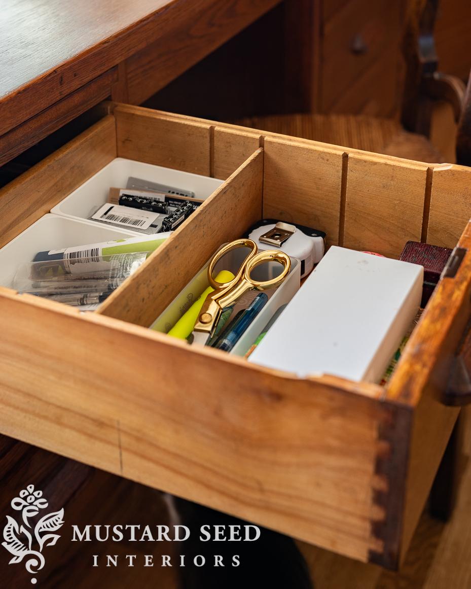 vintage oak desk | miss mustard seed