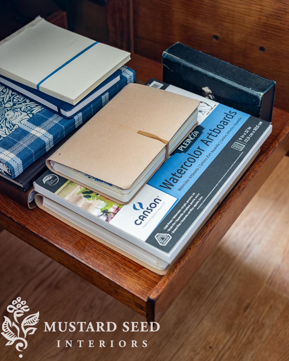vintage oak desk | miss mustard seed