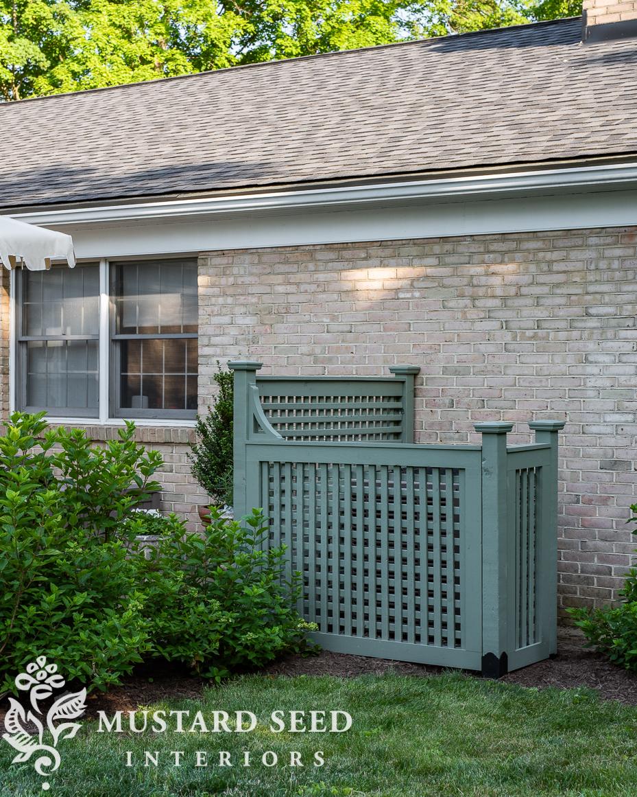 custom built A/C surround | card room green | miss mustard seed