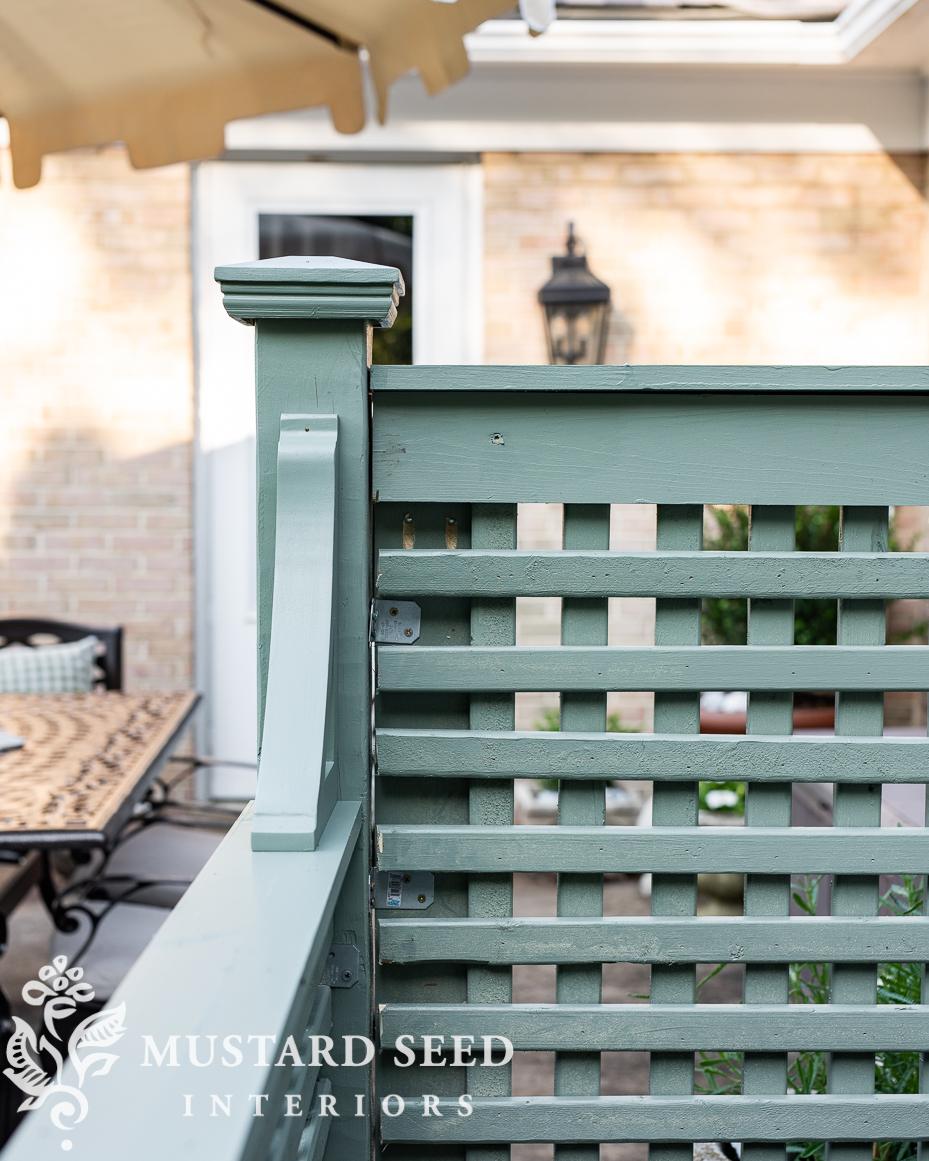 custom built A/C surround | card room green | miss mustard seed
