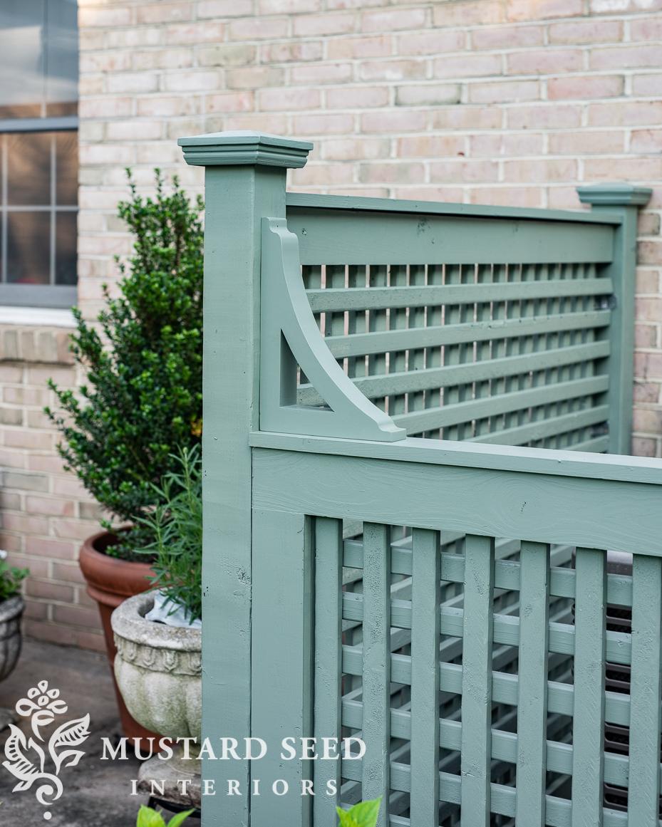 custom built A/C surround | card room green | miss mustard seed