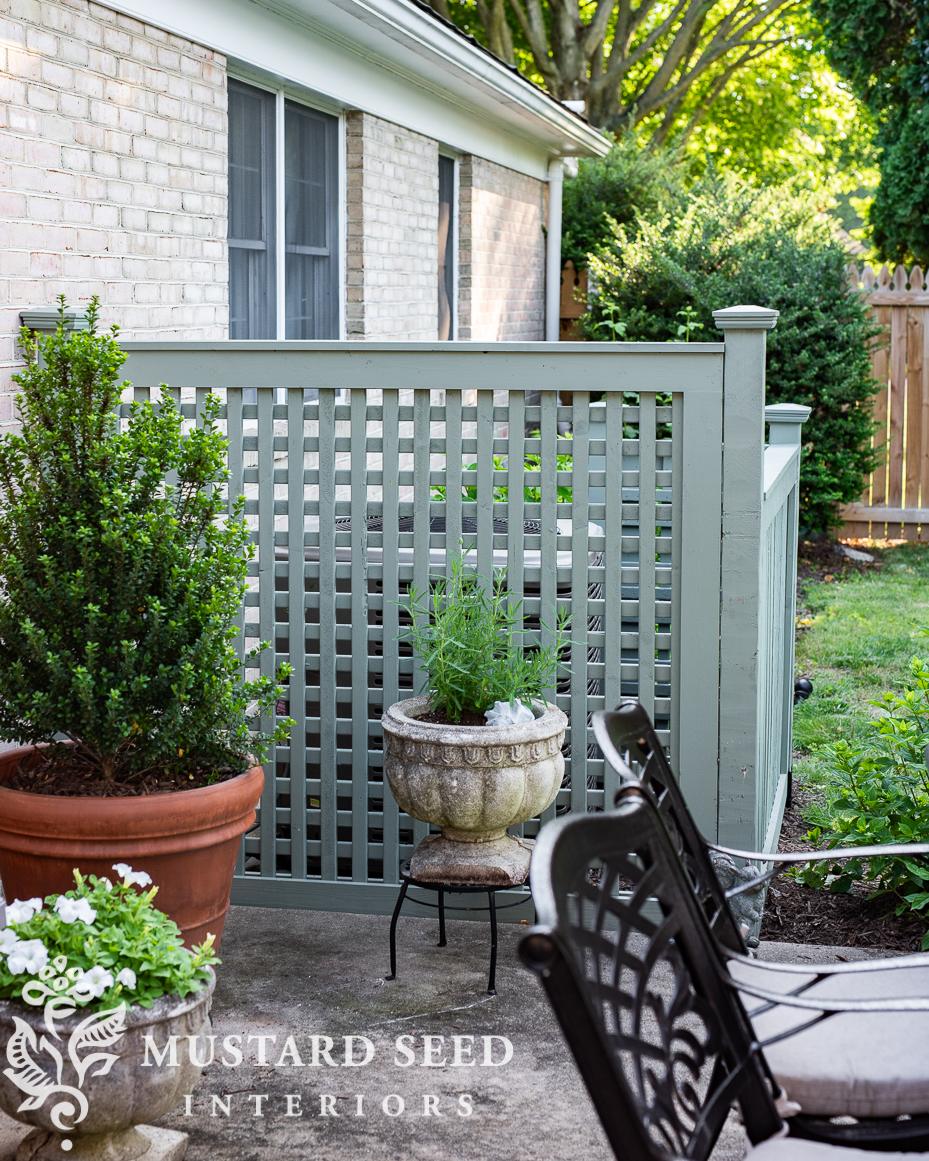 custom built A/C surround | card room green | miss mustard seed