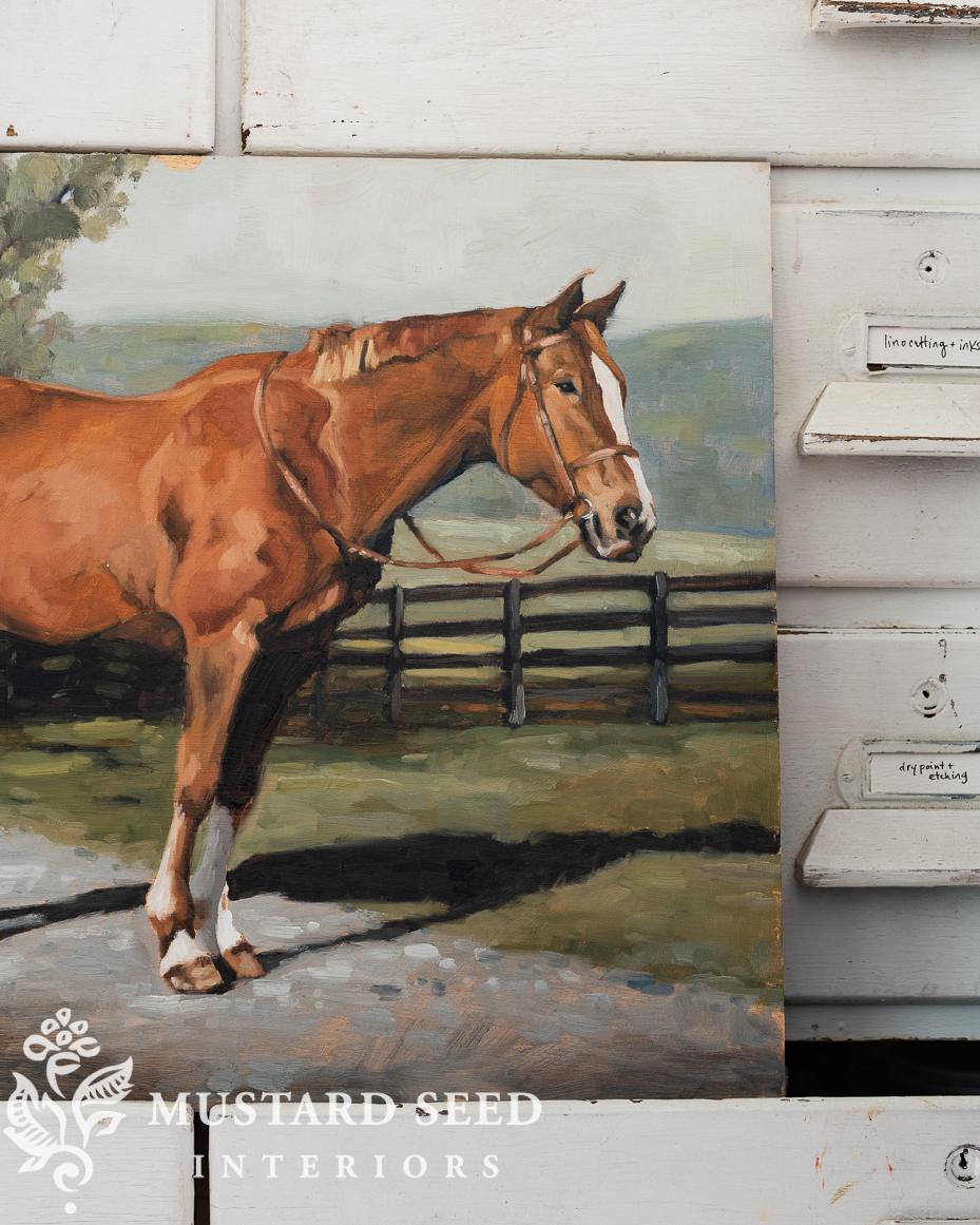 original oil painting of a horse | miss mustard seed