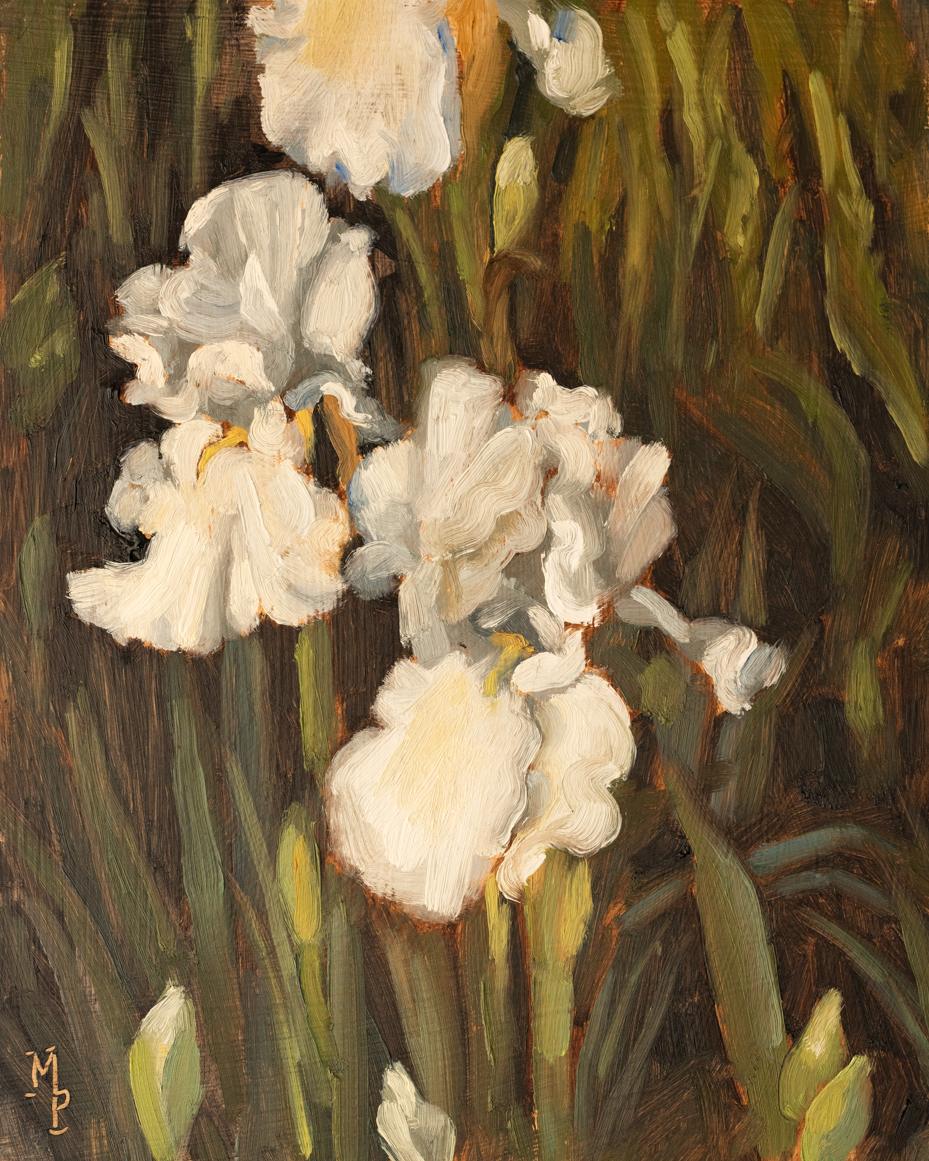 iris original oil painting | oil painting tutorial | marian parsons | miss mustard seed