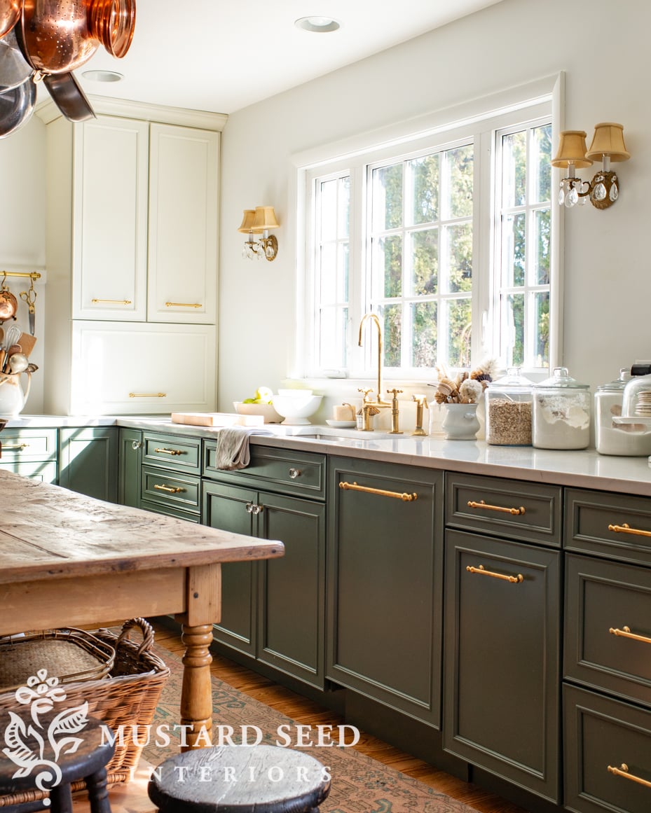unlacquered brass kitchen faucet update | miss mustard seed