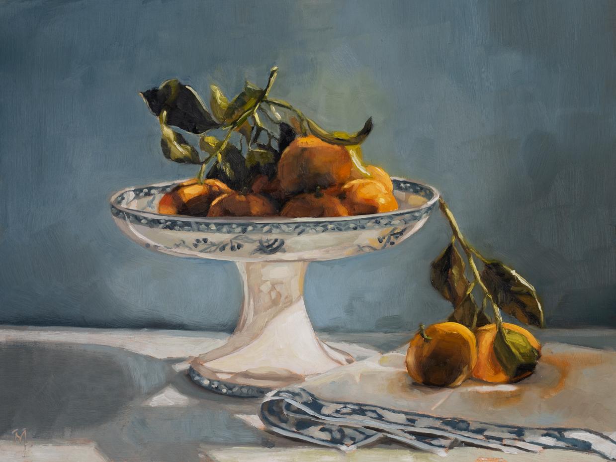 clementine oil painting still life | marian parsons | miss mustard seed