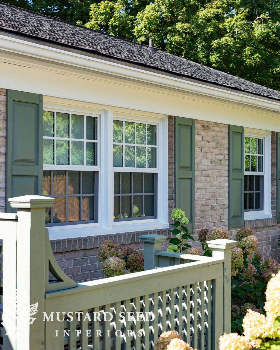 installing shutters on brick | miss mustard seed