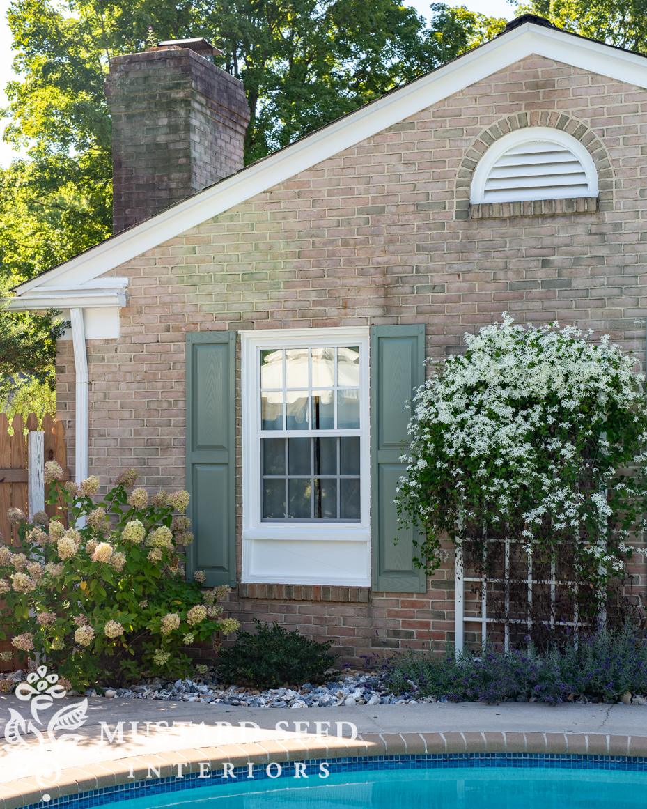 installing shutters on brick | miss mustard seed