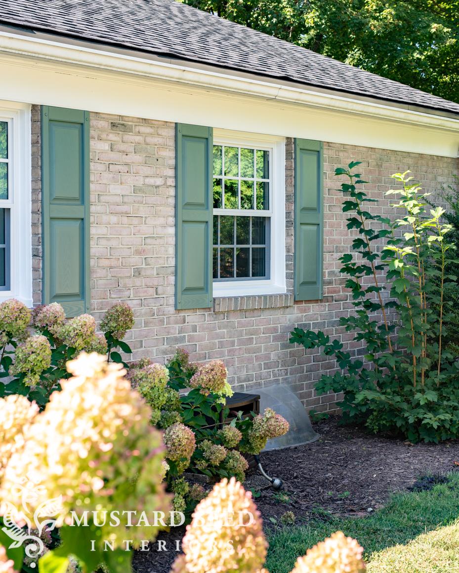 installing shutters on brick | miss mustard seed