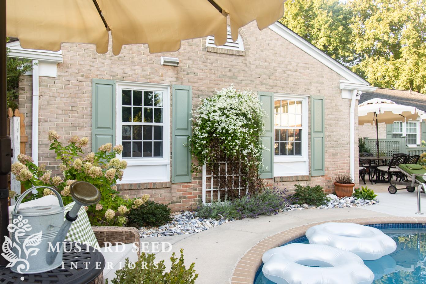 painting vinyl shutters | miss mustard seed