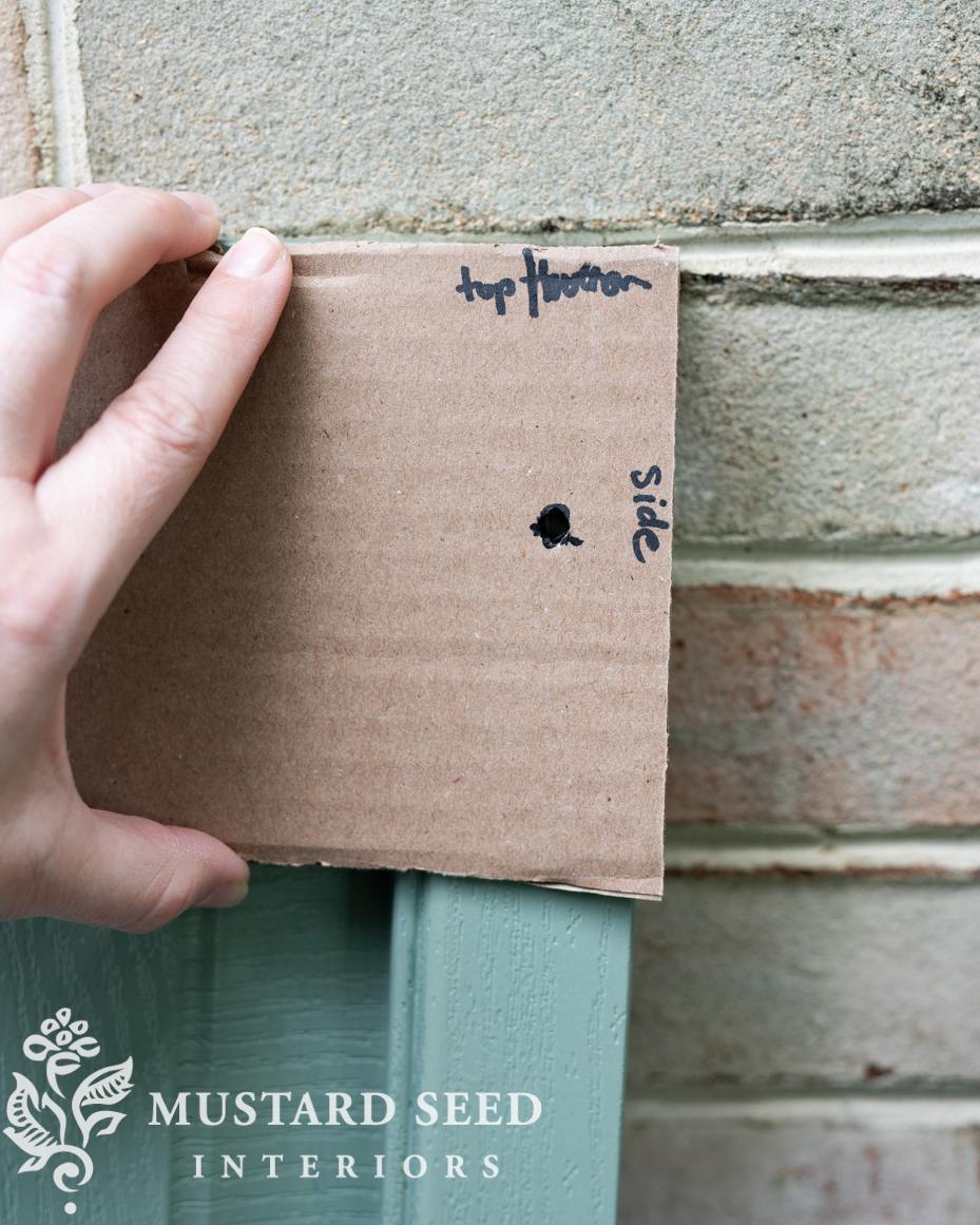 installing vinyl shutters on brick | miss mustard seed