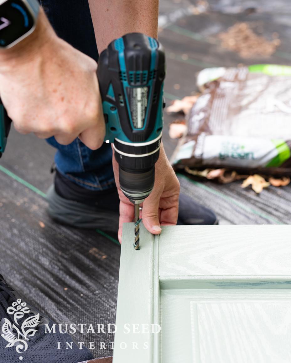installing vinyl shutters on brick | miss mustard seed