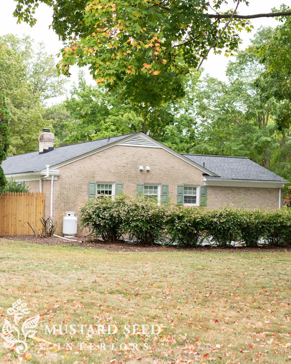 installing vinyl shutters on brick | miss mustard seed