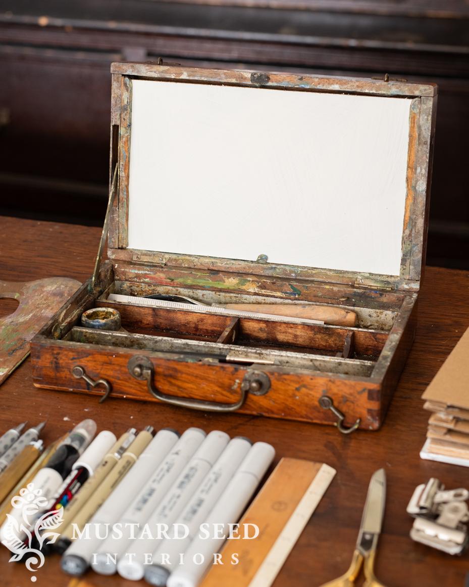 packing art supplies for international travel | miss mustard seed