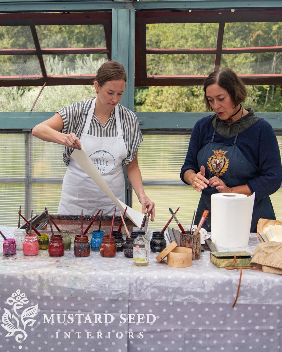marbled paper workshop | prone to wander retreats | miss mustard seed