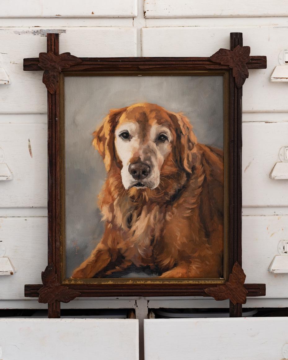 marian parsons fine art | golden retrieveer portrait | miss mustard seed