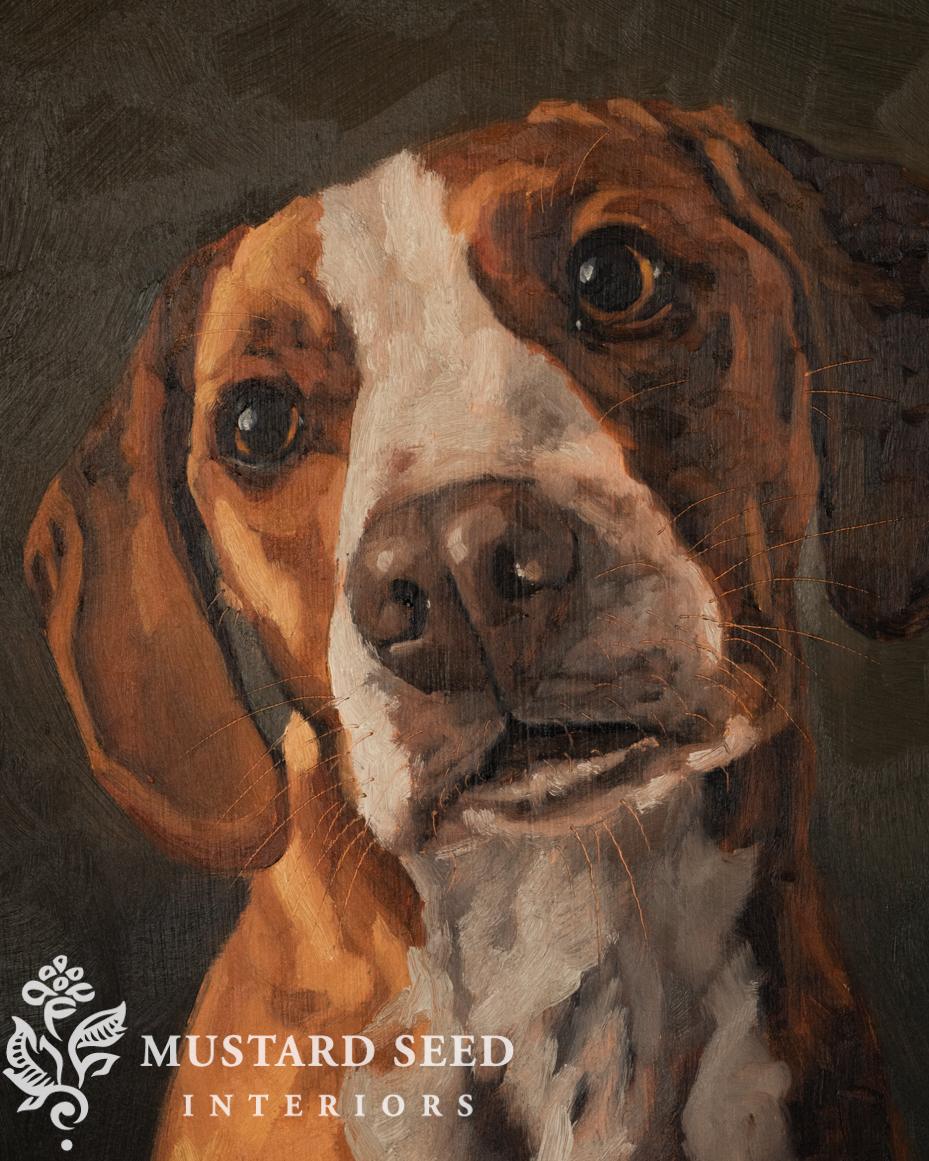original dog portrait in oils | marian parsons fine art | miss mustard seed