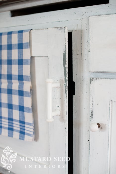 vintage cabinet in ironstone milk paint | miss mustard seed