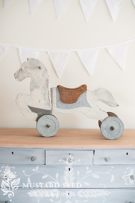 antique rolling horse | miss mustard seed