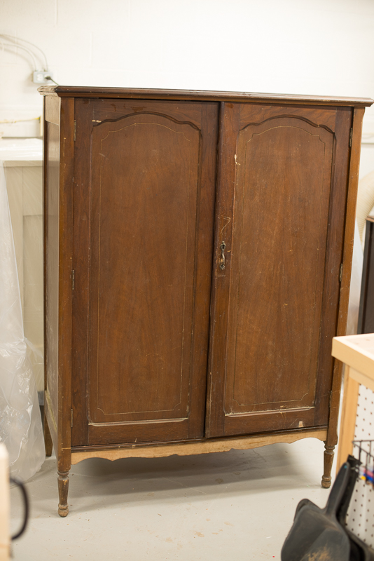 antique wardrobe before | miss mustard seed