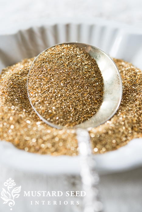 "14 karat" gold german glass glitter | miss mustard seed