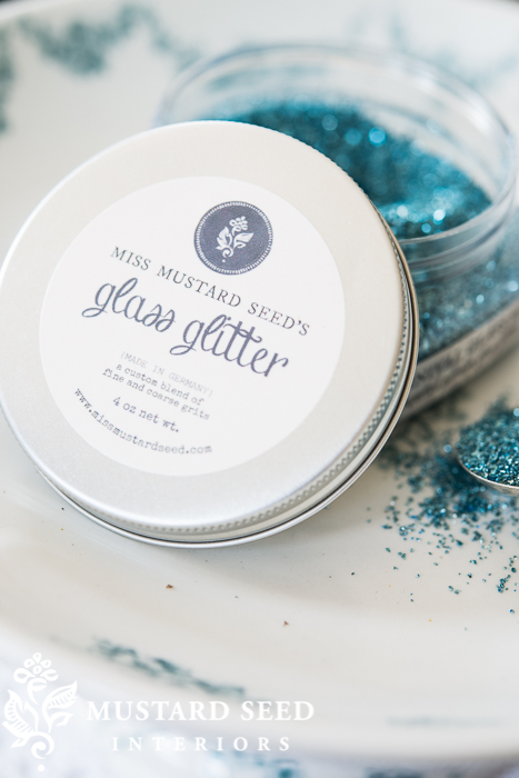 "carnival glass" blue german glass glitter | miss mustard seed