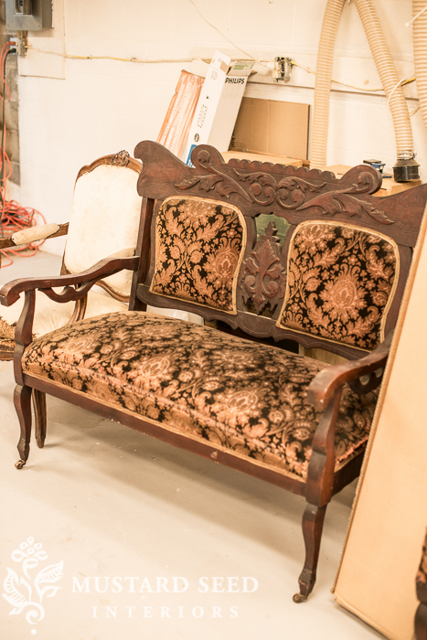 victorian settee before | miss mustard seed