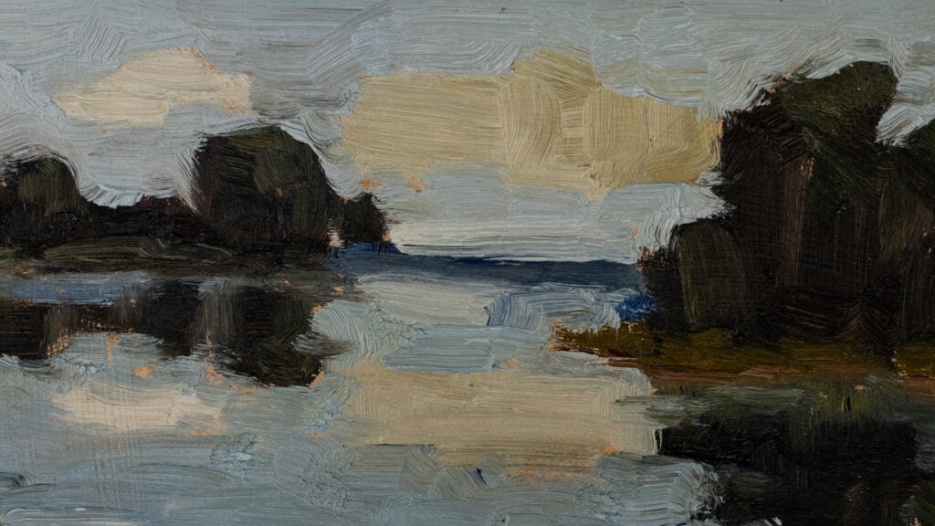 Miss Mustard Seed Lake with Trees 2