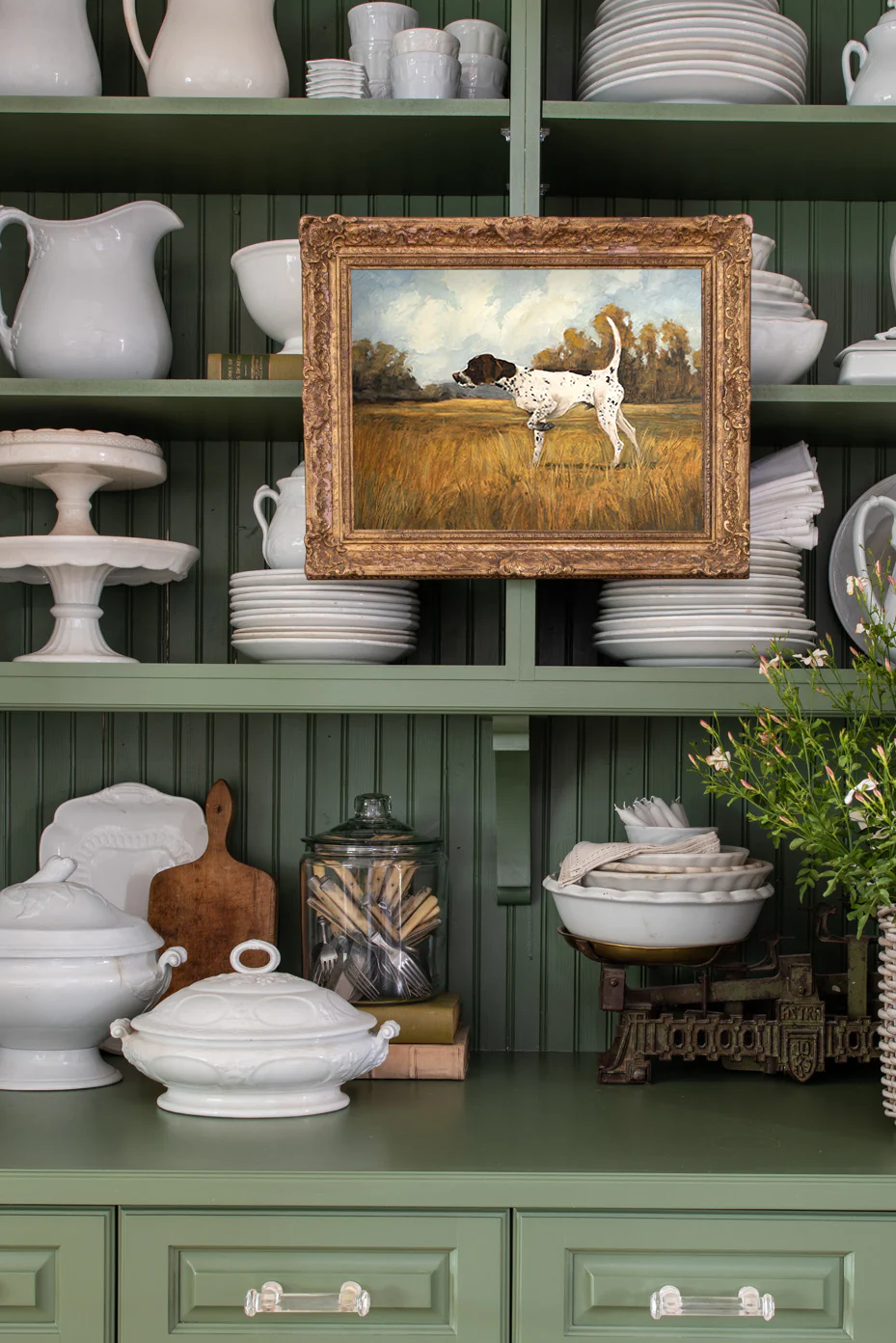 how to style pet portraits in interiors | miss mustard seed