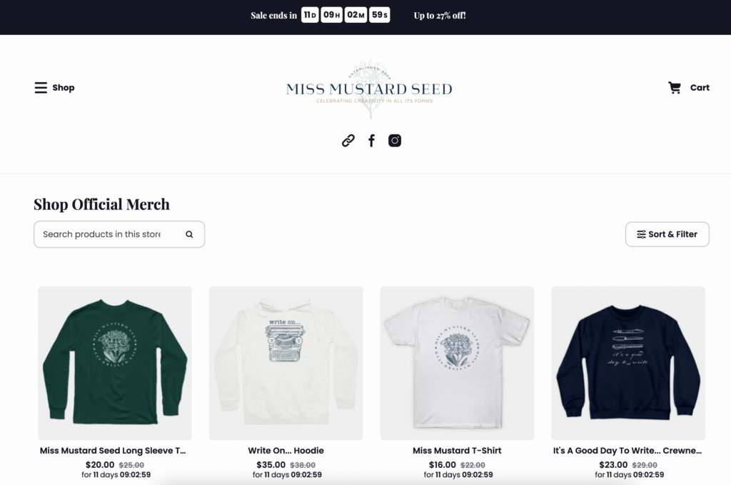 miss mustard seed dashery store 