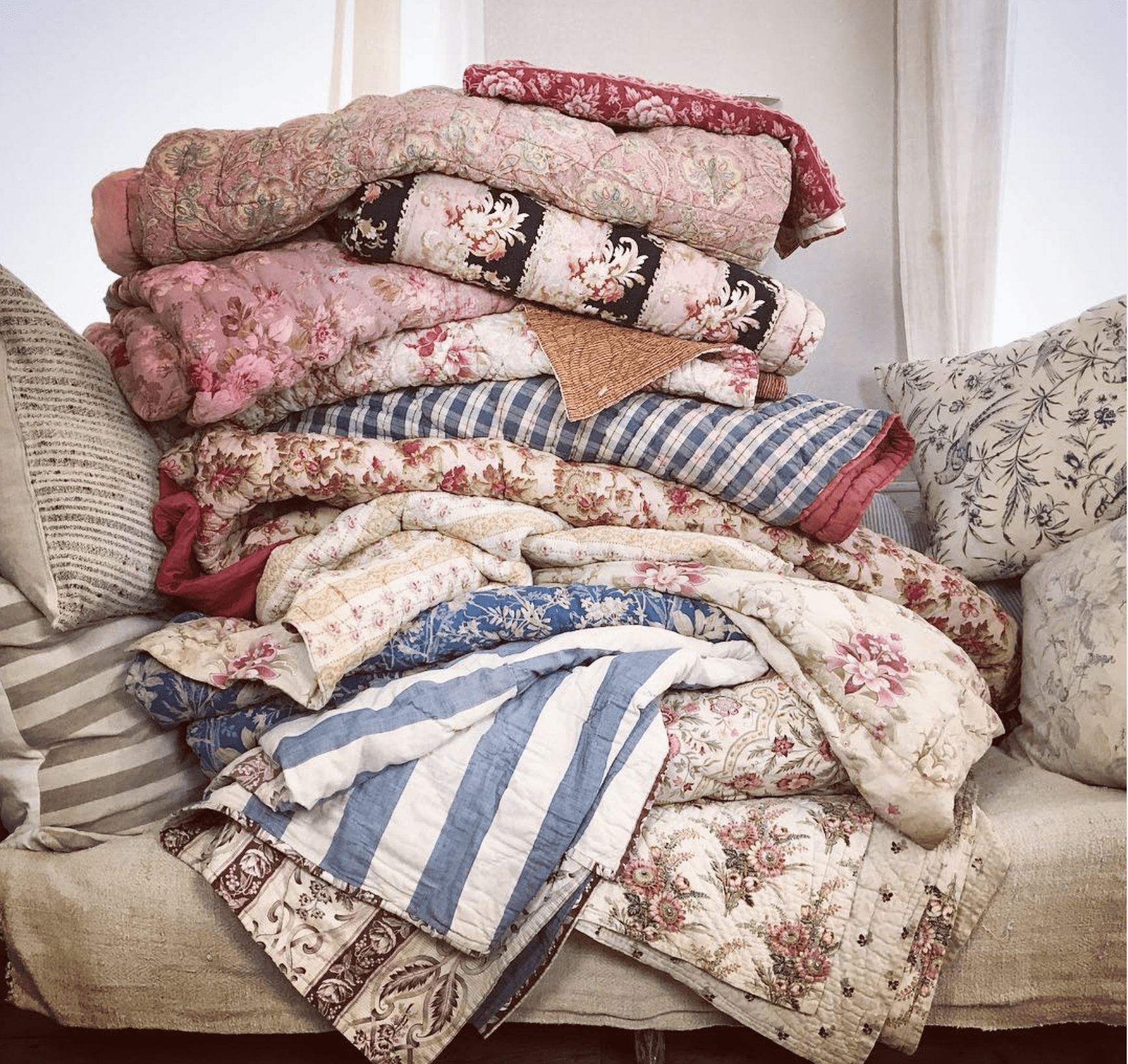 antique Provence quilts from Textile Trunk