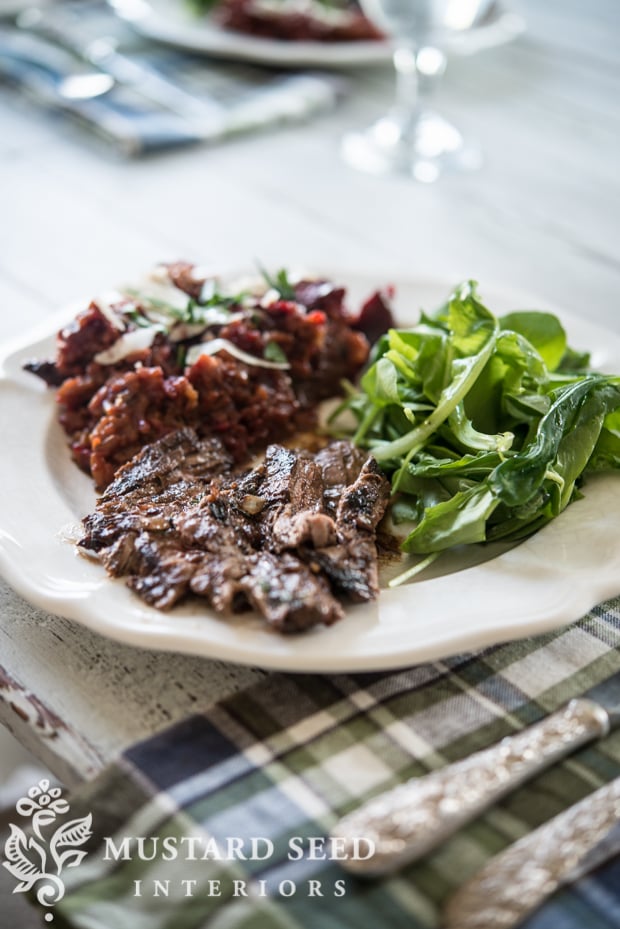 marinated skirt steak recipe | miss mustard seed