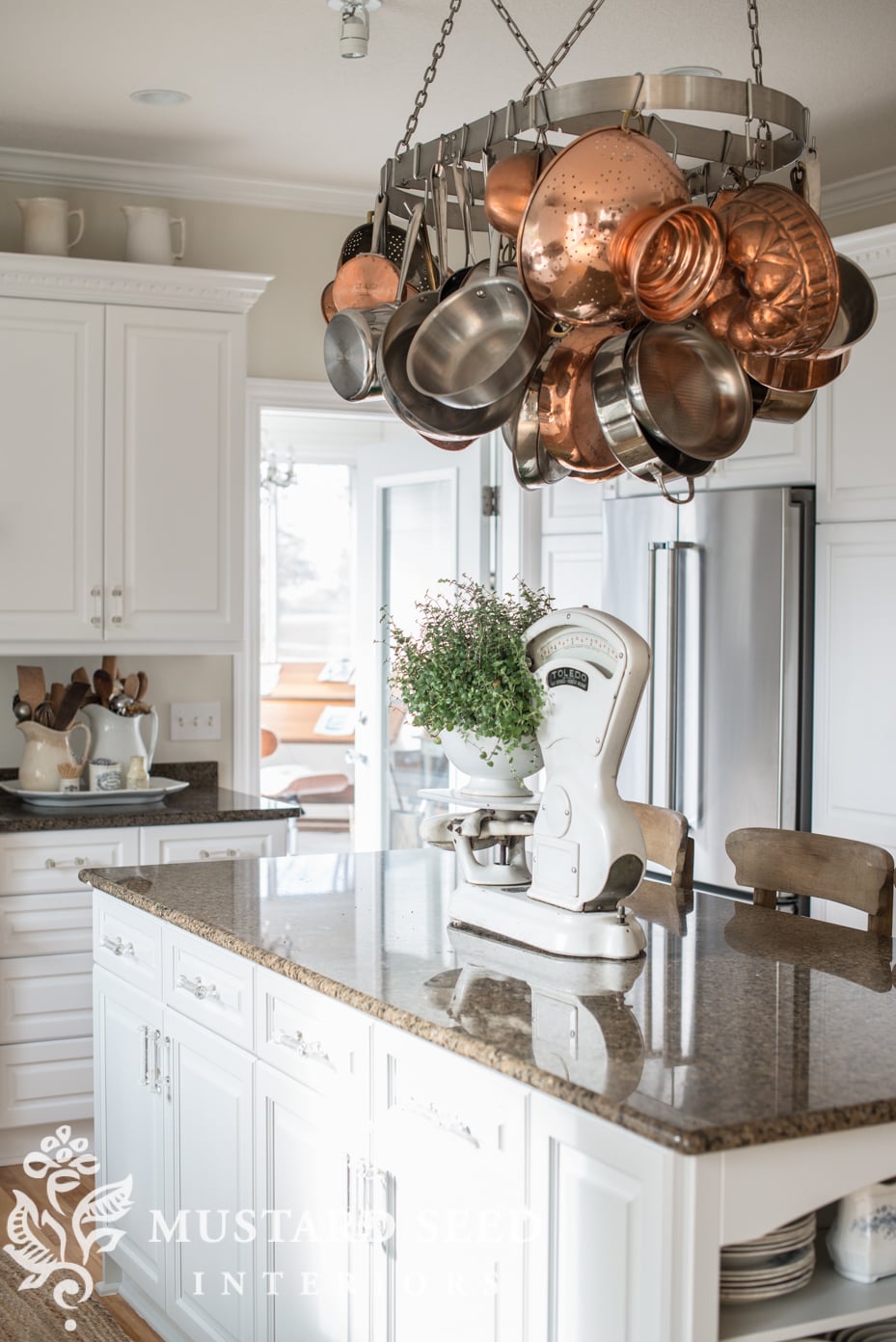 antique zinc-top table | miss mustard seed