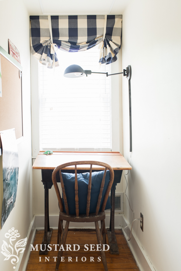 simple curtain valance | miss mustard seed