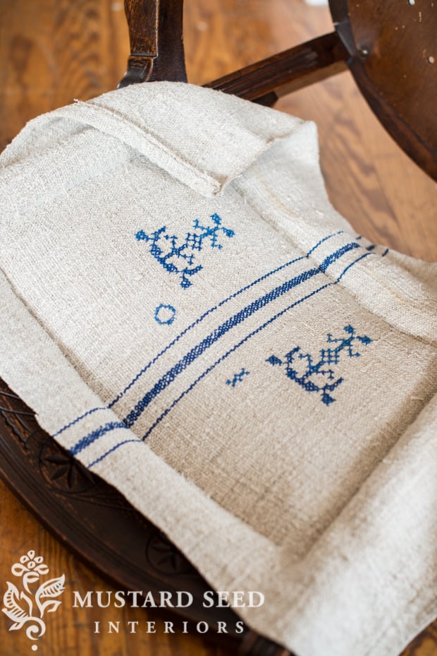 how to upholster a broken cane-back chair | miss mustard seed