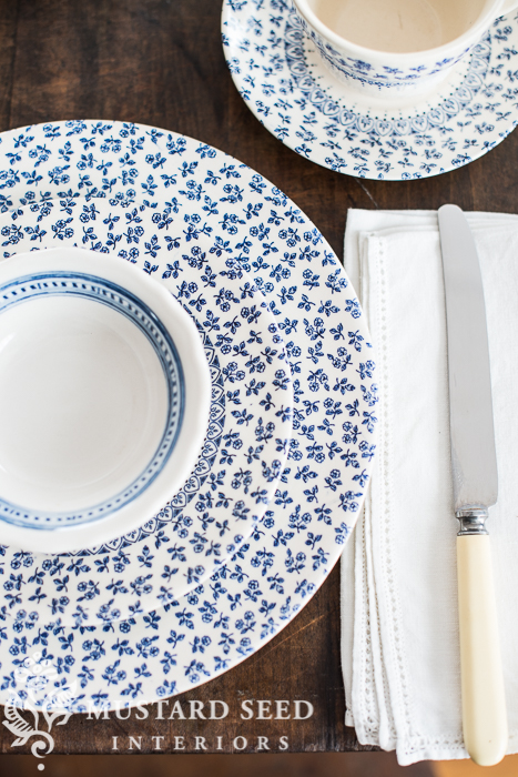 blue & white ironstone | miss mustard seed