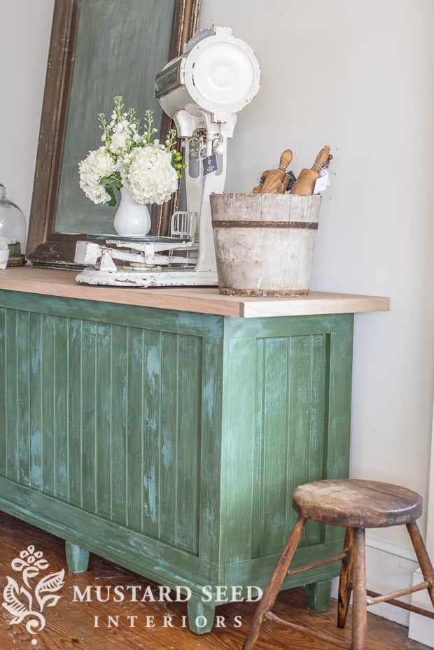 handmade vintage style mobile shop counter | antique markets | miss mustard seed