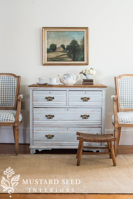 milk painted cottage dresser | miss mustard seed