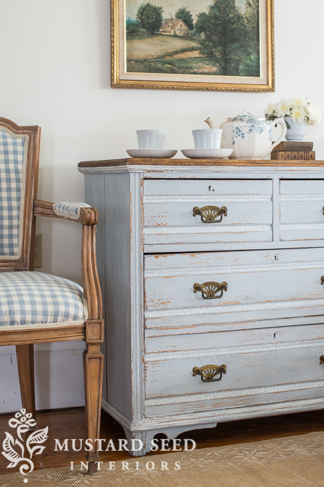 milk painted cottage dresser | miss mustard seed