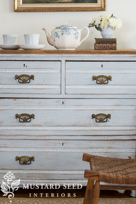 milk painted cottage dresser | miss mustard seed