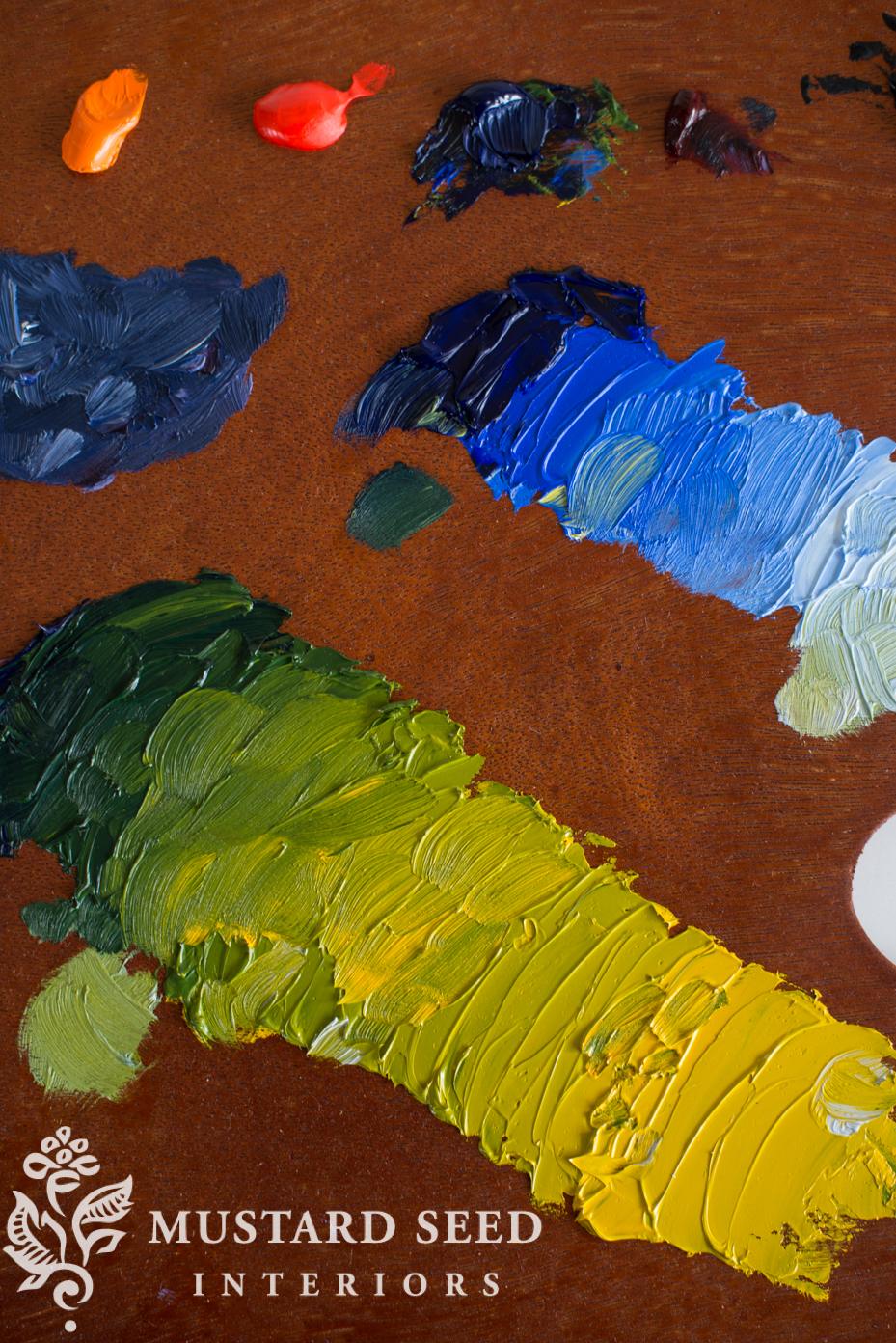 first oil painting palette | miss mustard seed