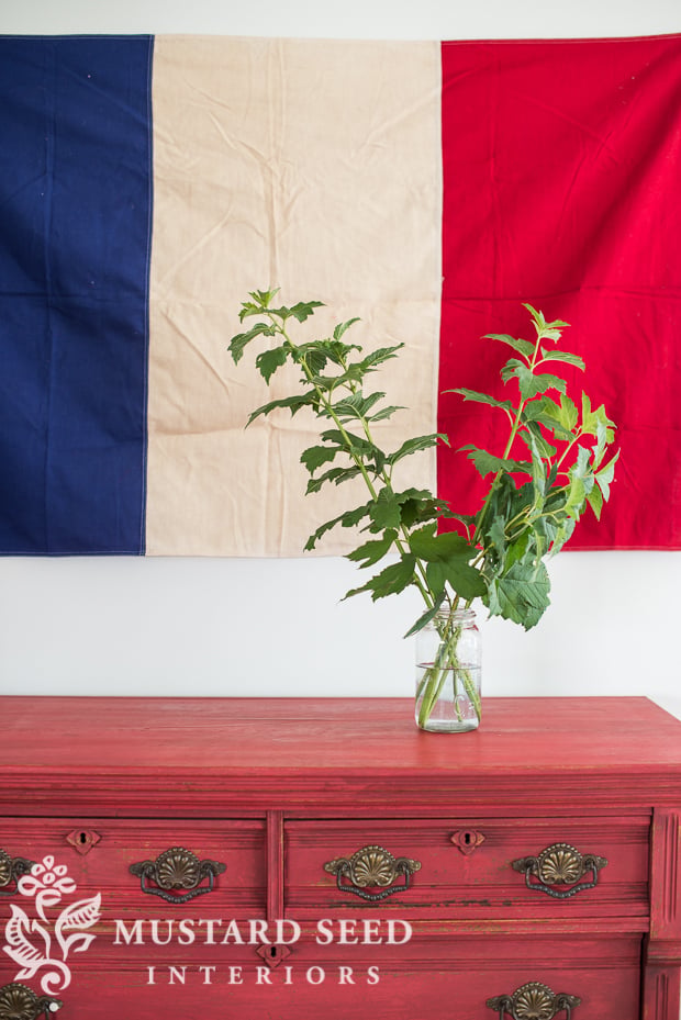 tricycle red dresser makeover | miss mustard seed