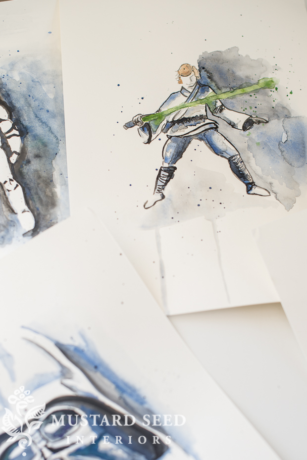 star wars watercolors | miss mustard seed