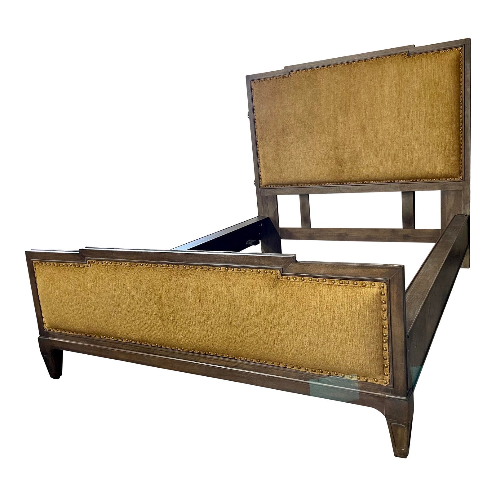 Chairish Vintage Frech Upholstered Bed Frame | miss mustard seed